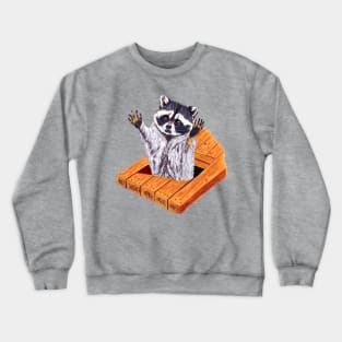 Peeking Raccoons Collection # Raccoon 5 Crewneck Sweatshirt